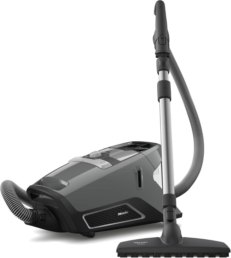 Miele Blizzard CX1 Pure Suction Bagless Canister Vacuum Cleaner with AllTeQ Universal Floorhead and Parquet Twister Floorhead, 1200 W, Graphite Gray 10829430