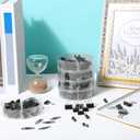 Operation Christmas 1560 Pcs Paper Clips and Binder Clips Assorted Sizes Large Medium Small Binder Clip, Paperclips for Operation Christmas Items Bulk Office Supplies(Black)