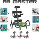 Ab Machine for Stomach Workout Multi-Functional Adjustable Ab Trainer Machine with Waist Twister, Ab Rocket & Ab Cruncher Abdominal Exercise Equipment for Home Gym