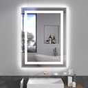 32" X 24" LED Bathroom Mirror, Frontlit and Backlit LED Mirror for Bathroom, Anti-Fog LED Vanity Mirror, 2700K-6000K, Dimmable Lighted Vanity Mirror with Lights for Wall, Memory Function