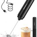 SIMPLETaste Milk Frother Wand Rechargeable Handheld Drink Mixer, USB-C Electric Whisk with Stainless Steel Whisk for Coffee, Lattes, Cappuccino, Matcha, Hot Chocolate & Creamer