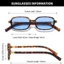 Retro Rectangular Sunglasses for Women Trendy Funny Vintage Fashion Narrow Small 90s Sunnies(3 Pack)
