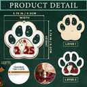 2 x Cat Ornaments 2025 - Acrylic & Wooden Christmas Hanging Ornaments - Cat Lover Gifts for Women, Lady, Crazy, Owner - Kitten Ornaments for Christmas Tree