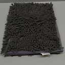 Chenille Bath Mats 22"x14", Plush Absorbent Bath Mats Quick Dry, Soft & Machine Washable, Non Slip Carpet for Bathroom, Thick Bathroom Rugs, Shower Restroom Rug Mat, Alfombras De Bano, Bathrugs (Charcoal Gray)