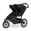 Thule Urban Glide 3 Double Child All-Terrain Stroller, One-Handed fold with self Standing Design, Air-Filled Tires, Upright Seats with Adjustable Recline and Built-in Leg Rest (Black)