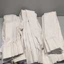 MIULEE Pinch Pleated Thick Linen Curtains 90 Inch 4 Panels Set Back Tab Memory Trained Pinch Pleat Semi Sheer Light Filtering Privacy Curtain Let Light in Window Drapes for Living Room Bedroom Natural