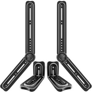 HCMOUNTING Soundbar Mount Bracket, Sound Bar Mounts Under TV or Above TVs Fits Most Sound Bars Up to 20 Lbs, Soundbar TV Mount with 180° Adjustable