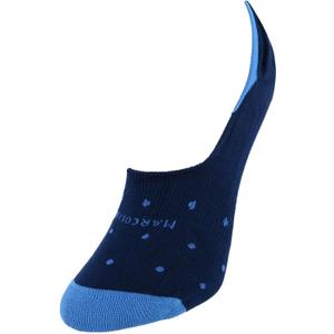 Marcoliani Women's Polka Dot Invisible Touch Liner Sock (Navy)