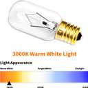 Belleone Light Bulb Fits for LG Microwave Oven - Compatible with LG Frigidaire Ken-more Whirlpool GE Over the Range Microwave, Dimmable 125V 30W E17 Base, Kitchen Night Light, Repalce 6912W1Z004B,4pcs