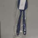 Coukre 2 Pack Silicone Spatula Set, High Heat Resistant, BPA Free Kitchen Spatula, Solid & Slotted Turner for Non-Stick Pans, Sauting, and Flipping (2, PureDarkBlue)