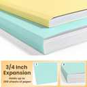 SUNEE 6 Pack Hanging File Folders,Hanging File Folders Letter Size with 1/5-cut Tabs, Assorted Macaron Colors Folders,Stay Organized for Your Home and Office Bulk File and Documents
