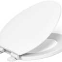 KOHLER K-25883-0 Triko Elongated Closed-Front Toilet Seat and Lid with Quiet-Close Technology, White