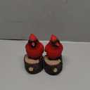 Wesiti 2 Pcs Christmas Cardinal Statue Lights Red Bird Table Figurine Cardinal Sculptures Tabletop Lighted Decorations for Christmas Ornament Gifts