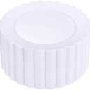 SUT 72-Pack 10.25 Inch White Heavy Duty Plastic Dinner Plates, Disposable Plates, Scallop Plates for Parties, Events, and Occasions