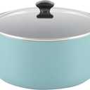 Farberware Cookware Nonstick Stockpot with Lid, 10.5 Quart, Aqua