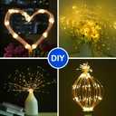 MERRIMAX M Solar Firework Lights Outdoor, 5 Pack 1000LED Solar Starburst Lights with Remote, 8 Modes Dimmable Waterproof Hanging Fairy Lights for Garden, Patio, Holiday Christmas Decor (Warm White)