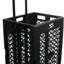 Olympiatools Pack-N-Roll Mesh Rolling Cart, 55 lb, Plastic, Black