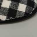 ONCAI Men's House Slippers Memory Foam Slip-On Warm Cozy Scuff Home Bedroom Shoes with Indoor/Outdoor Rubber Soles US Size 7 Plush Black/White