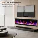 50" Electric Fireplace, 4.3" Ultra-Thin Electric Fireplace Inserts
Ultra-Narrow Frame, Wall Mounted & Recessed, Log & Crystal, Touch Screen & Remote Control, 0/750/1500W, Timer