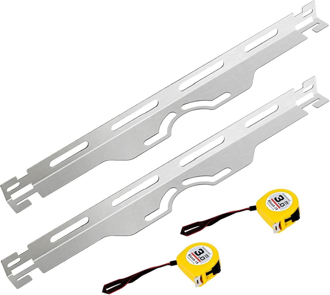 Wheel Alignment Tool, Heavy Duty Toe Alignment Tool Plates, 2PCS Stainless Steel Accurate Wheel Alignment Measurements for Vehicles, Includes 2 Measuring Tapes