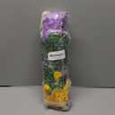 Artificial Flowers for Outdoor, UV Resistant Fake Silk Pansies Flowers, Realistic Faux Plants for Outside Indoor Porch Patio Window Box Planter Home Decor (16, Yellow Purple White Red)