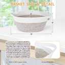 AFOROEOA 10PACK White khaki Baskets for Gifts Empty, 12"x 8"x 5" Woven Gift Baskets with Gift Bags and Bows Empty Gift Baskets for Christmas Shelf Small Storage Baskets with Handles