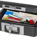 SENTRY 1160BK Household Safe, UL Listed, 30 Minutes, Fireproof, Handbag, Storage Box with Lock, 7L A4, Flat Key, Black