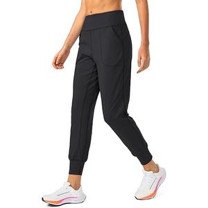 Soothfeel Women's Joggers with Zipper Pockets Petite/Regular/Tall High Waisted Athletic Workout Yoga Pants Joggers for Women 2.5 M, Blac
