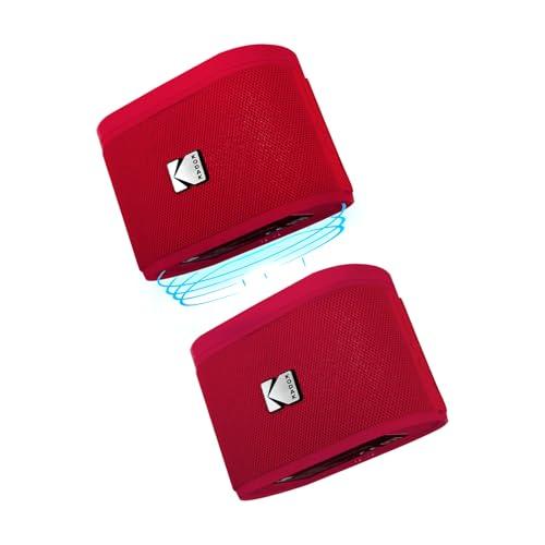 KODAK SOUNDBRIX Magnetic Splittable Bluetooth Speaker Portable Water Resistant Bold Sound 5H of Playtime Built in Battery Wireless Stereo Pairing Speaker Home Travel White Elephant Gifts for Adults