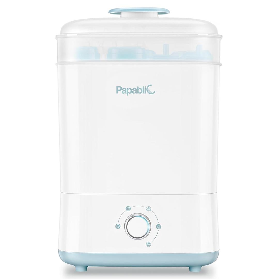 Papablic Baby Bottle Sterilizer and Dryer Pro, Esterilizador De Biberones, Electric Steam Sterilizer for Baby Bottles, Pacifiers, and Pump Parts, Large Capacity 10 Bottles