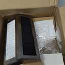 ROSHWEY Solar Lights Outdoor 6 Pack 30 LED Deck Lights Solar Powered Waterproof Outside Stair Light Fence Post Lamp Outdoor Decor for Patio Step Pool Yard Walkway, Cool White Light