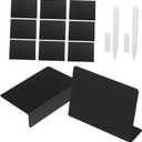 KICHOUSE 12pcs Mini Tabletop Chalkboard Signs with Stand Reusable Small Blackboard for Food Menus Place Cards Event Decorations and Messages for Restaurants Cafes and Buffets