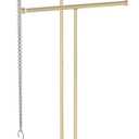 Coward 2 Tier Necklace Stand, Aesthetic Necklace Jewelry Holder, Home Decor Necklace Organizer Stand, Metal Necklace Bracelet Display Rack for Men Women (Gold)