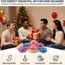 1PCS Dumpling Glitter Stress Balls, Squishy Fidget Toys for Kids 3.94" Quicky Rising Squishy Sugar Ball, Dumpling Sensory Squeeze Toys for Office Desk, Party Favors, Easter Basket Stuffers (Purple)