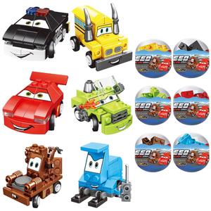 Car Toys, 6 PCS Vehicles Toys, Diy Block Puzzle Cars, Play Vehicles, Car Kids Gifts, Mini Set Collectable Character Vehicles Kids Birthday Party Gift