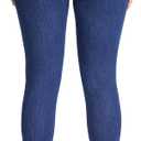 YMI Women's Juniors Mid-Rise Wannabettabutt Skinny Jeans, Midnight Sky Blue, 7