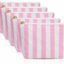 Aspen Lane Makeup Bag Set of 5 Waterproof Cosmetic Bags for Women Travel Makeup Bag Organizer Small Makeup Pouch Bulk Gifts for Bridesmaids Bachelorette Party and Travel Pouches Pink White