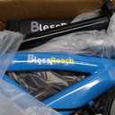 BlessReach Steerable Knee Scooter Deluxe Medical Scooter for Foot Injuries Compact Crutches, with Dual Rear on-Wheel Brake and Shock Absorption Under The Knee padBlue