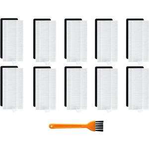 10PCS Hepa Filter for Tikom G8000/ G8000 Pro, for Honiture G20/ G20 Pro, for Laresar Evol 3/ Evol 3s, for Airzeen G20 Pro Vacuum Cleaner Replacement, 1 Cleaning Brush (Not for G8000 MAX)