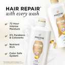 Pantene Shampoo & Conditioner Set, Daily Moisture Renewal - Pro-V Nutrients for Dry, Color-Treated, Straight to Curly Hair, 72-Hour Hydration & Softness, 52.8 Oz Total + Miracle Rescue Shot (0.5 Oz)