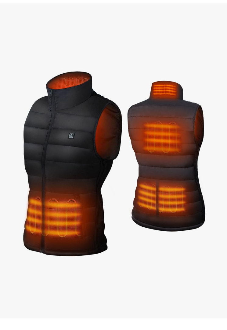 DR.PREPARE Heated Vest, Lightweight Heating Vest, 3 Heat Levels, 6 Heat Zones, Adjustable Size (Battery Not Included)