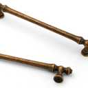 Asidrama 6 Pack 9 Inch(228mm) Antique Brass Kitchen Cabinet Handles, Cabinet Pulls Kitchen Cabinet Hardware for Cupboard Drawer Pulls (9" Hole Center)