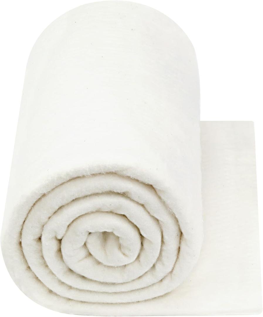 PLANTIONAL Natural Cotton Batting for Quilts: 79-Inch x 91-Inch Light Weight Purely Natural All Season Quilt Batting for Quilts, Craft and Wearable Arts