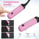 WORKPRO Rechargeable Neck Light for Hands-Free Lighting, 3 Brightness Levels 300 Lumens Neck Light, Bendable Silicone Arm, Great for Mechanics, Reading, Camping, DIY Projects, Crafting, Pink Ribbon