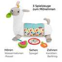 Fisher-Price Baby Toy Grow-with-Me Tummy Time Llama Wedge Support with Mirror, Teether & Rattle for Developmental Play Newborns Ages 0+ Months