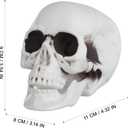 Skull Ornaments 6Pcs Plastic Halloween Skull Heads 4.33 Inch Ghost House Decoration Lightweight Halloween Party Props