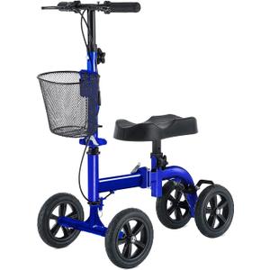Knee Scooter, Foldable Knee Walker Economical Leg Scooters for Foot Injuries Best Crutches Alternative (Blue)