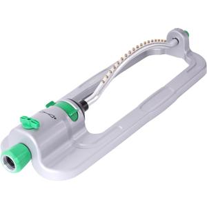 RESTMO Heavy Duty Oscillating Sprinkler with 18 Brass Nozzles, Stable Metal Base, Adjustable Flow & Width & Coverage, Lawn Sprinkler & Garden Sprinkler for Large Yard Irrigation