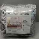 Great Bay Home Reversible Floral Patchwork Furniture Protector - Machine Washable, Scalloped Edge, Stain Resistant, Printed Furniture Cover for Dogs, Kids, and Pets (Sofa, Gray/Aqua)