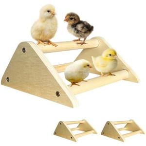 Chicken Toys, Roosting Bars for Chicks in Coop and Brooder, Wooden Chicken Perch, Coop Accessories for Large Bird, Baby Chicks, Parrot, 2 Pack
